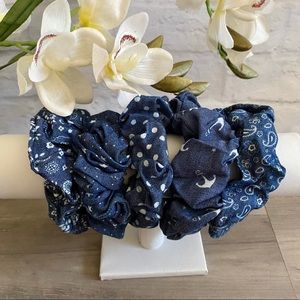 NEW Large Denim Scrunchies